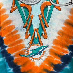 Collection of NFL Miami Dolphins Big Print Tie Dye Tee in a gallery layout