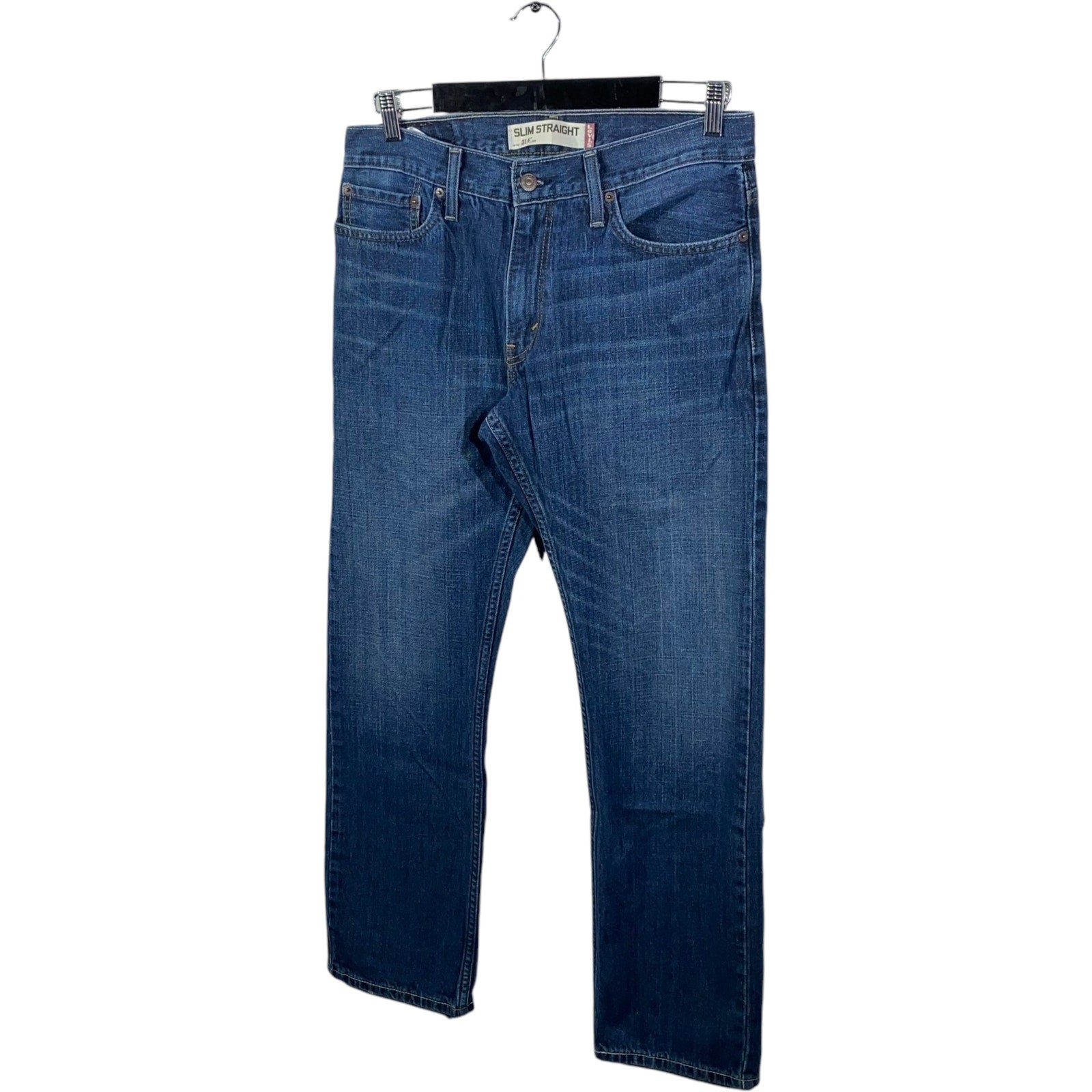 Collection of Levi's 514 Straight Leg Denim Jeans 33 x 32 in a gallery layout