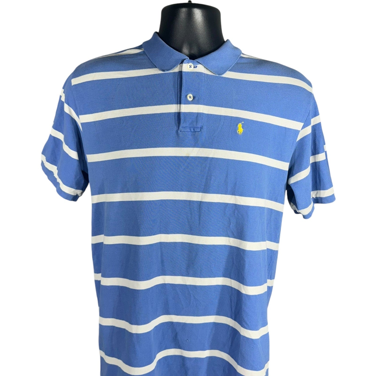 Collection of Vintage Youth Polo Ralph Lauren Striped Short Sleeve Polo in a gallery layout