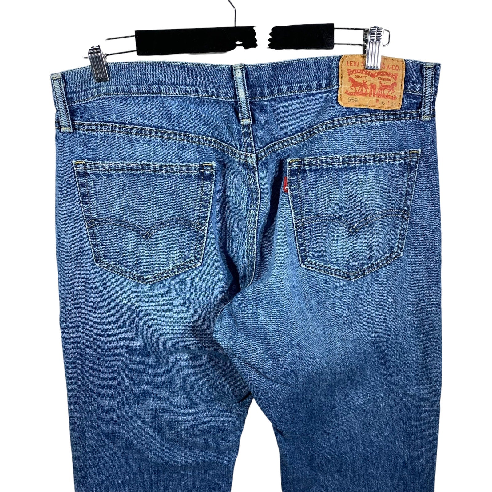 Collection of Levi's 559 Denim Straight Leg Jeans 36 x 30 in a gallery layout