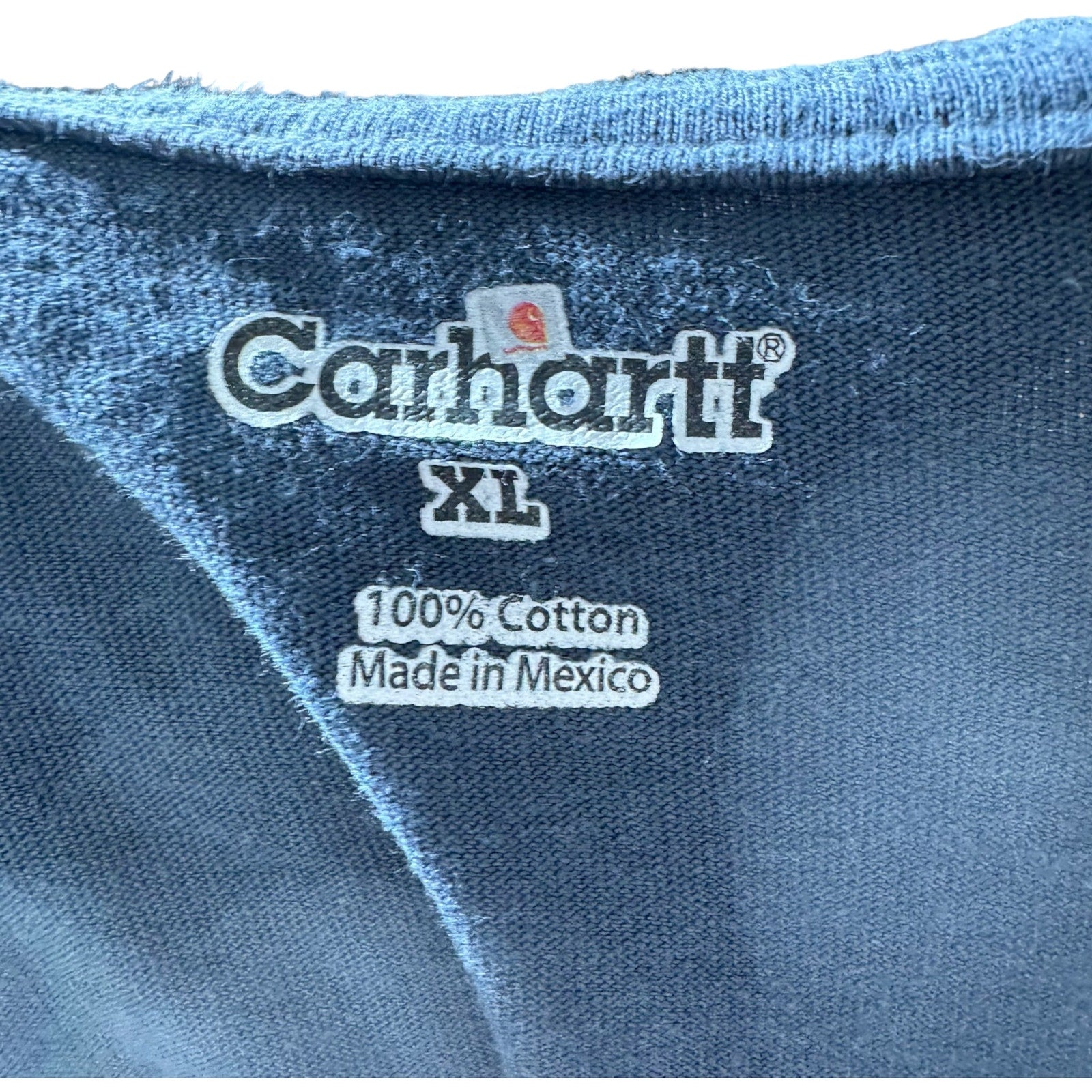 Collection of Carhartt 1/4 Button Henley Pocket Tee Shirt in a gallery layout