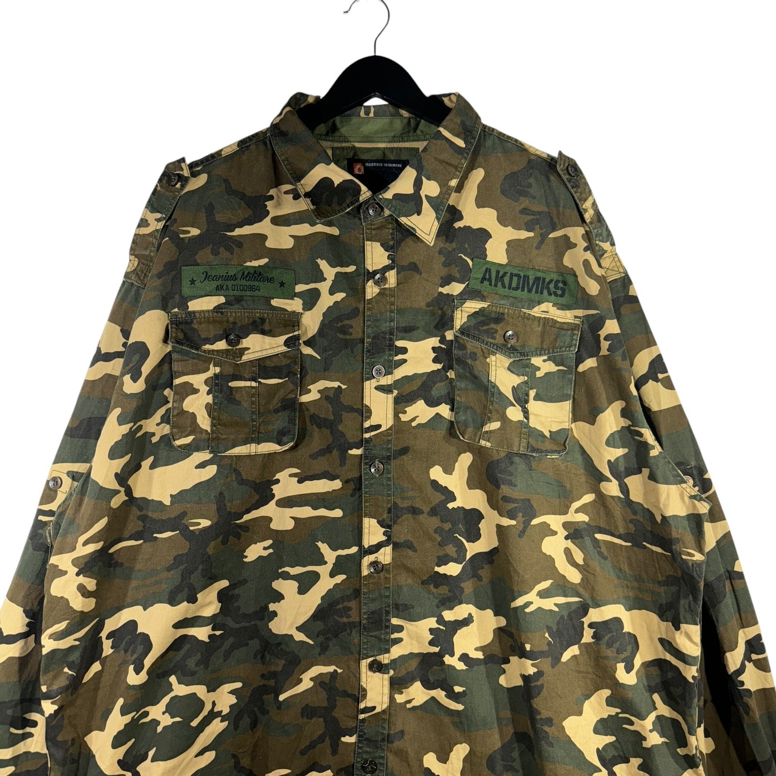 Collection of Akademiks Camo Long Sleeve Button Up in a gallery layout