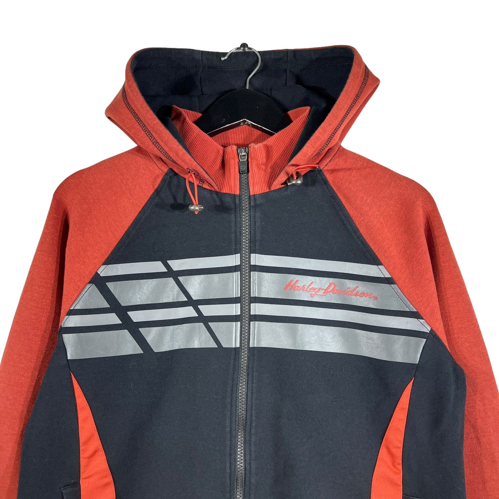 Collection of Harley Davidson Color Block Full-Zip Hoodie in a gallery layout