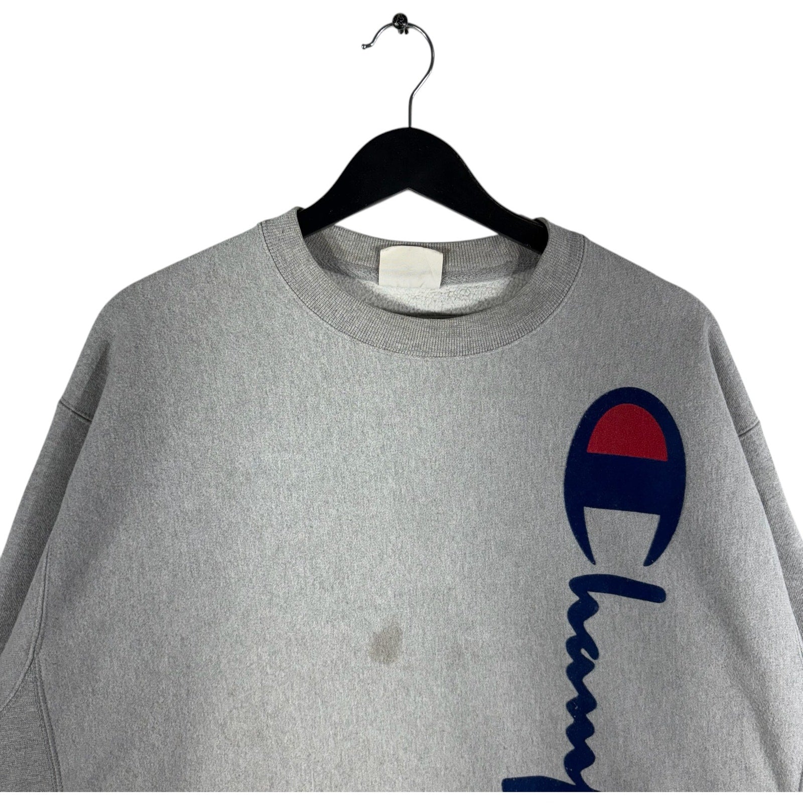 Collection of Champion Reverse Weave Spellout Logo Crewneck in a gallery layout