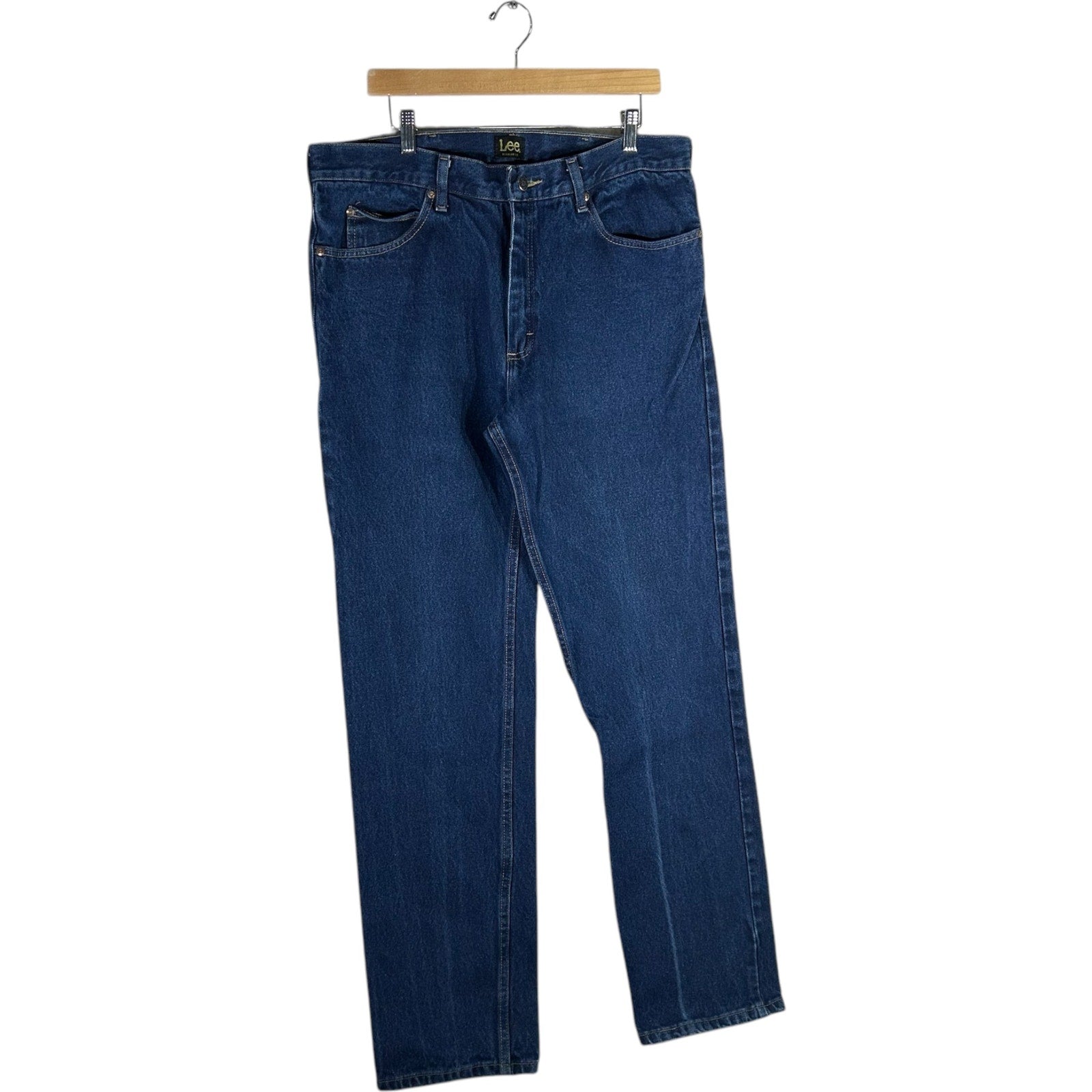 Collection of Lee Denim Skinny Leg Jeans 38x34 in a gallery layout