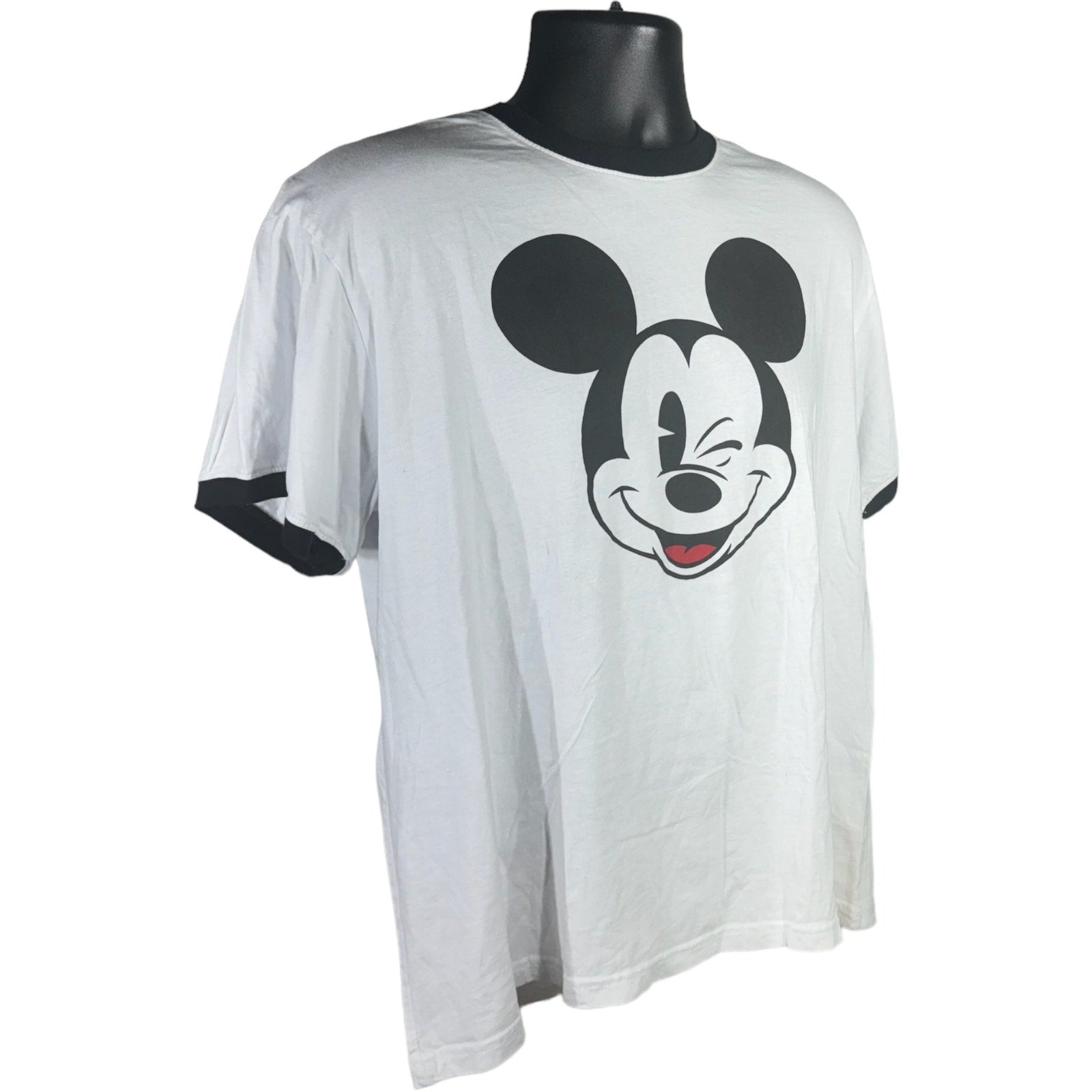 Collection of Disney Mickey Mouse Big Face Ringer Tee in a gallery layout