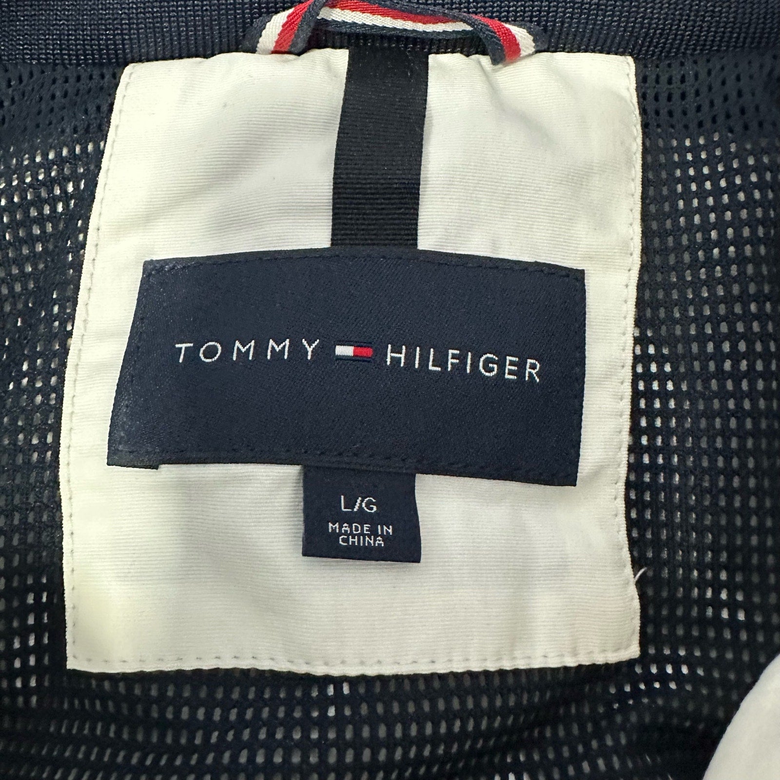 Collection of Y2K Tommy Hilfiger Full Zip Shell Jacket With Packable Hood in a gallery layout