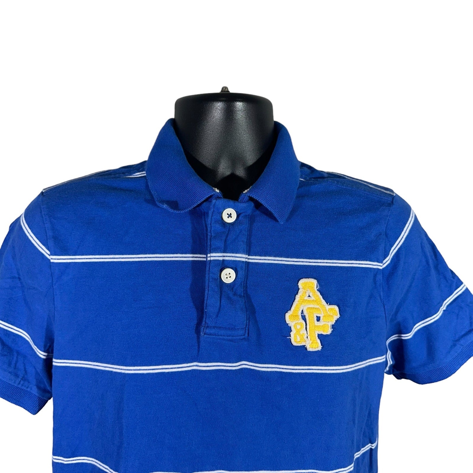 Collection of Abercrombie & Fitch Striped Muscle Fit Polo in a gallery layout