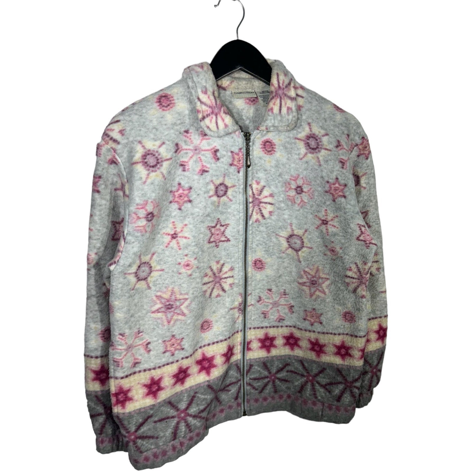 Collection of Women's Cabin Creek Snowflake Shapes Full Zip Sweatshirt in a gallery layout