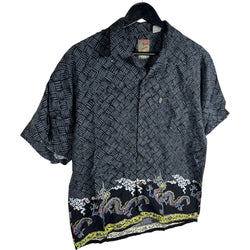 Collection of Pineapple Connection Dragon Pattern Short Sleeve Button Down in a gallery layout