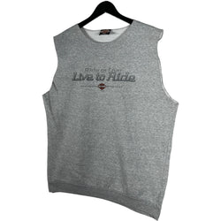 Collection of Vintage Harley Davidson "Live To Ride" Sweatshirt Tank Top in a gallery layout