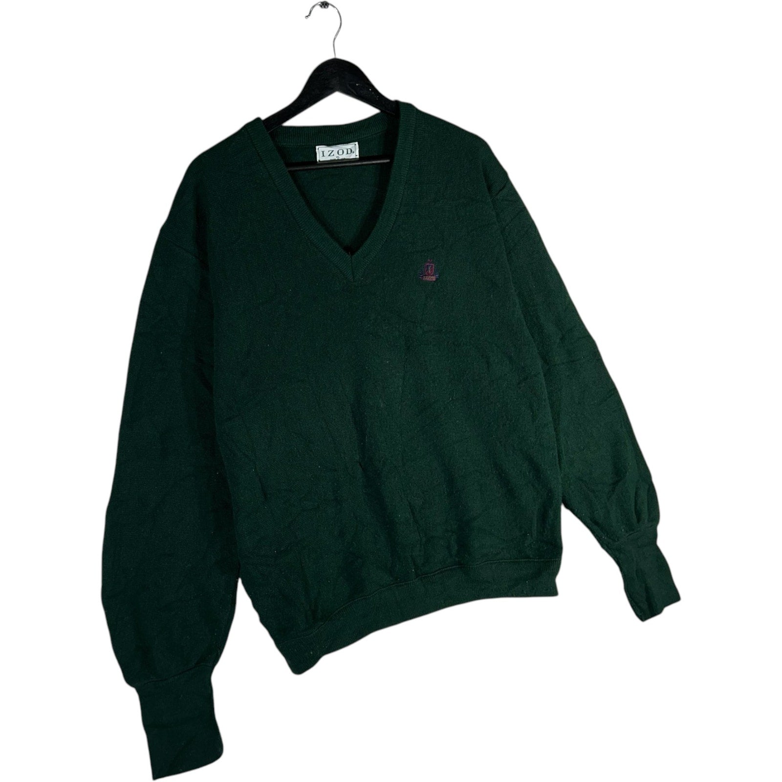 Collection of Izod Knit V-Neck Sweater in a gallery layout