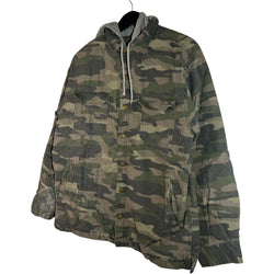 Collection of Faded Glory Hooded Button Down Camo Jacket in a gallery layout