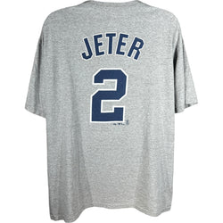 Collection of Majestic New York Yankees #2 Derek Jeter Tee in a gallery layout