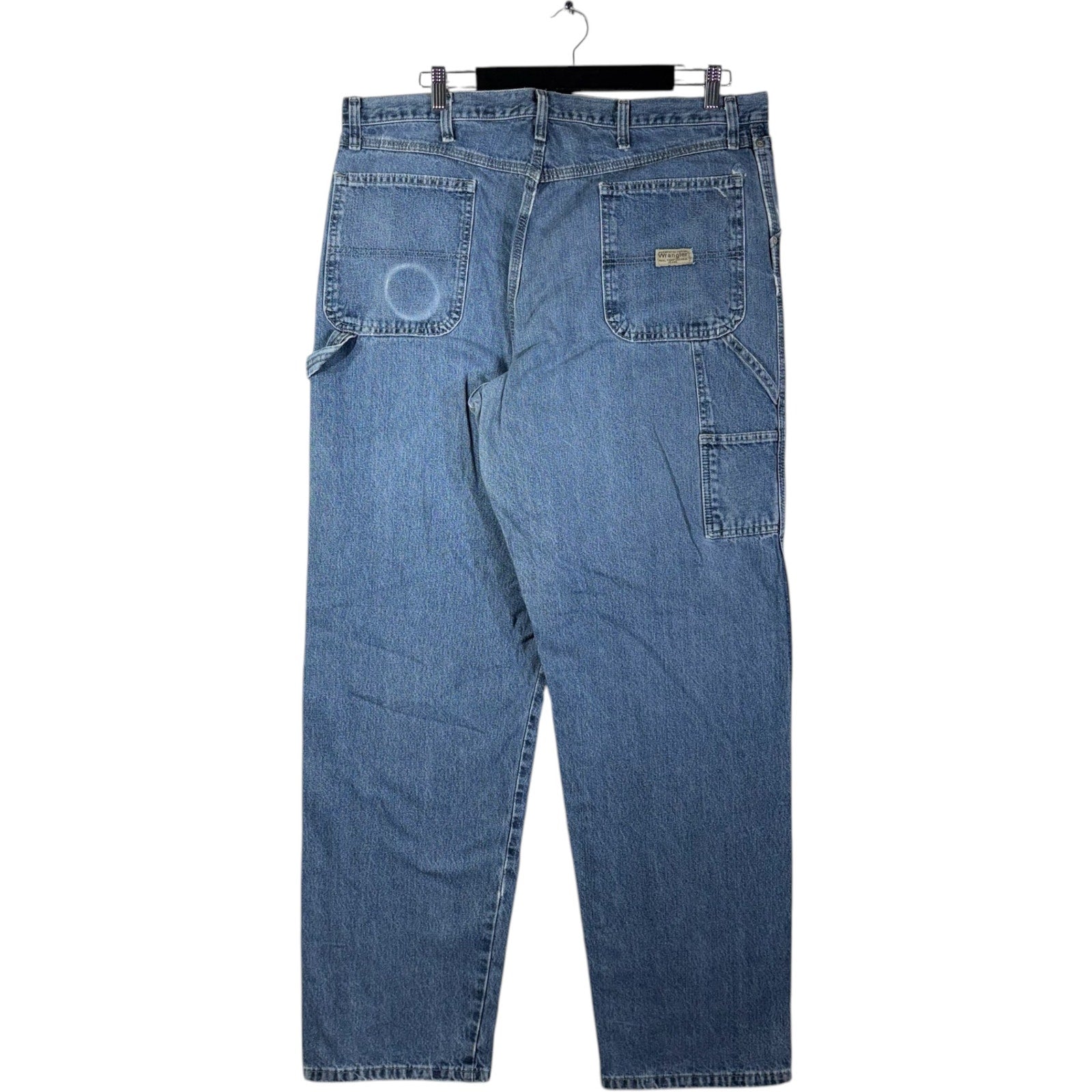 Collection of Wrangler Denim Straight Leg Carpenter Pants 40x34 in a gallery layout