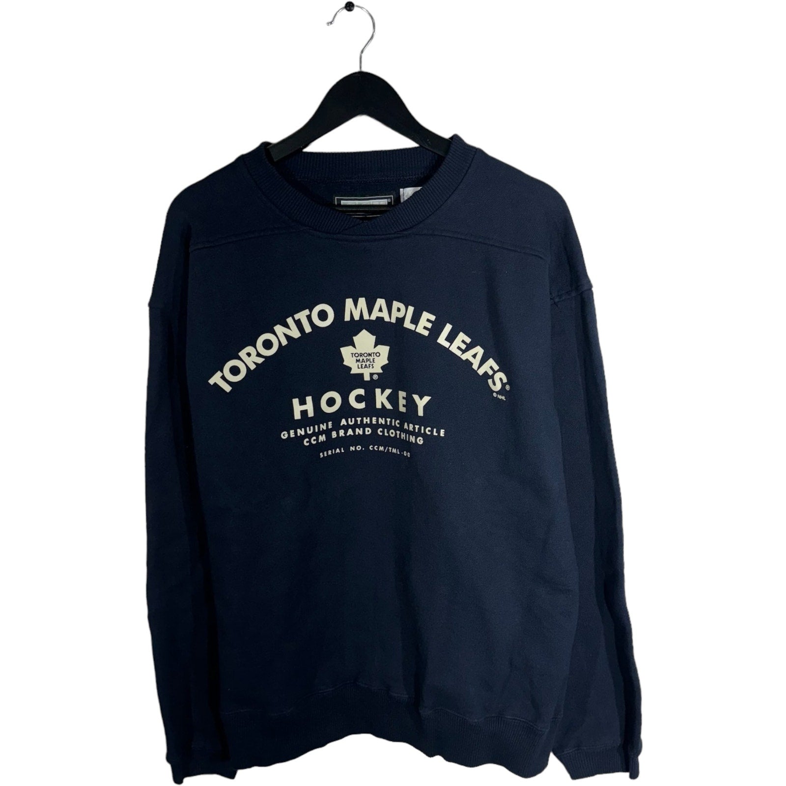 Collection of CCM NHL Toronto Maple Leafs Crewneck in a gallery layout