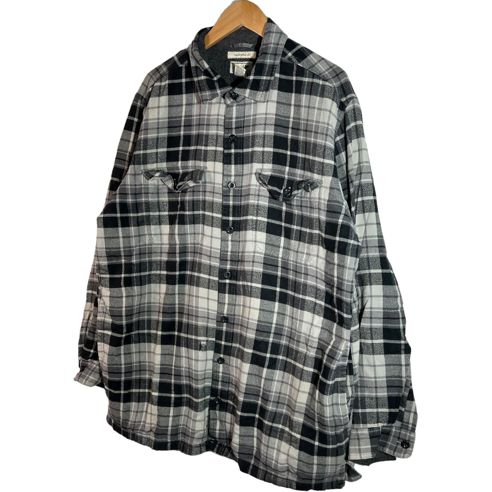 Collection of L.L.Bean Traditional Fit Plaid Long Sleeve Flannel in a gallery layout