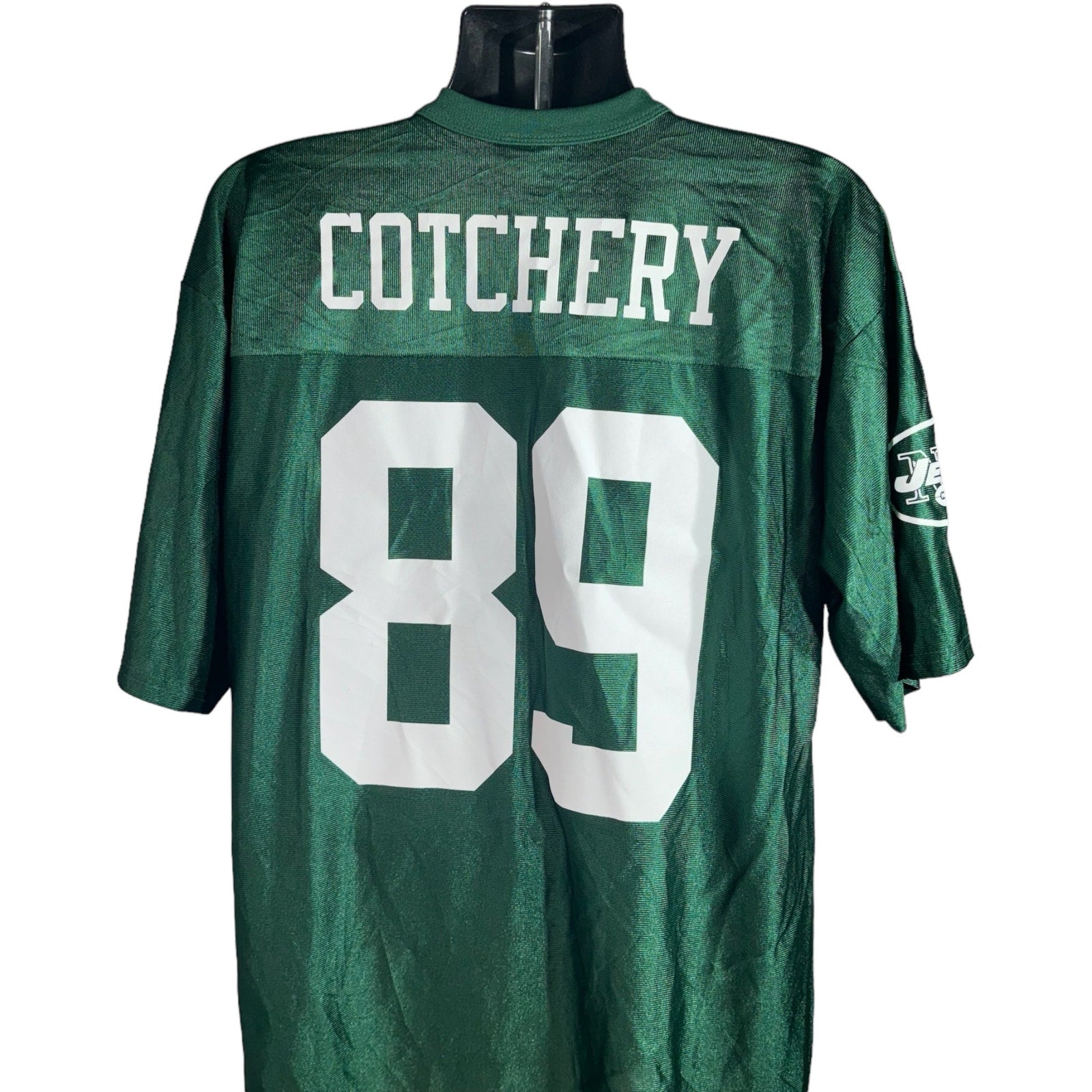 Collection of New York Jets #89 Jerricho Cotchery NFL Jersey in a gallery layout