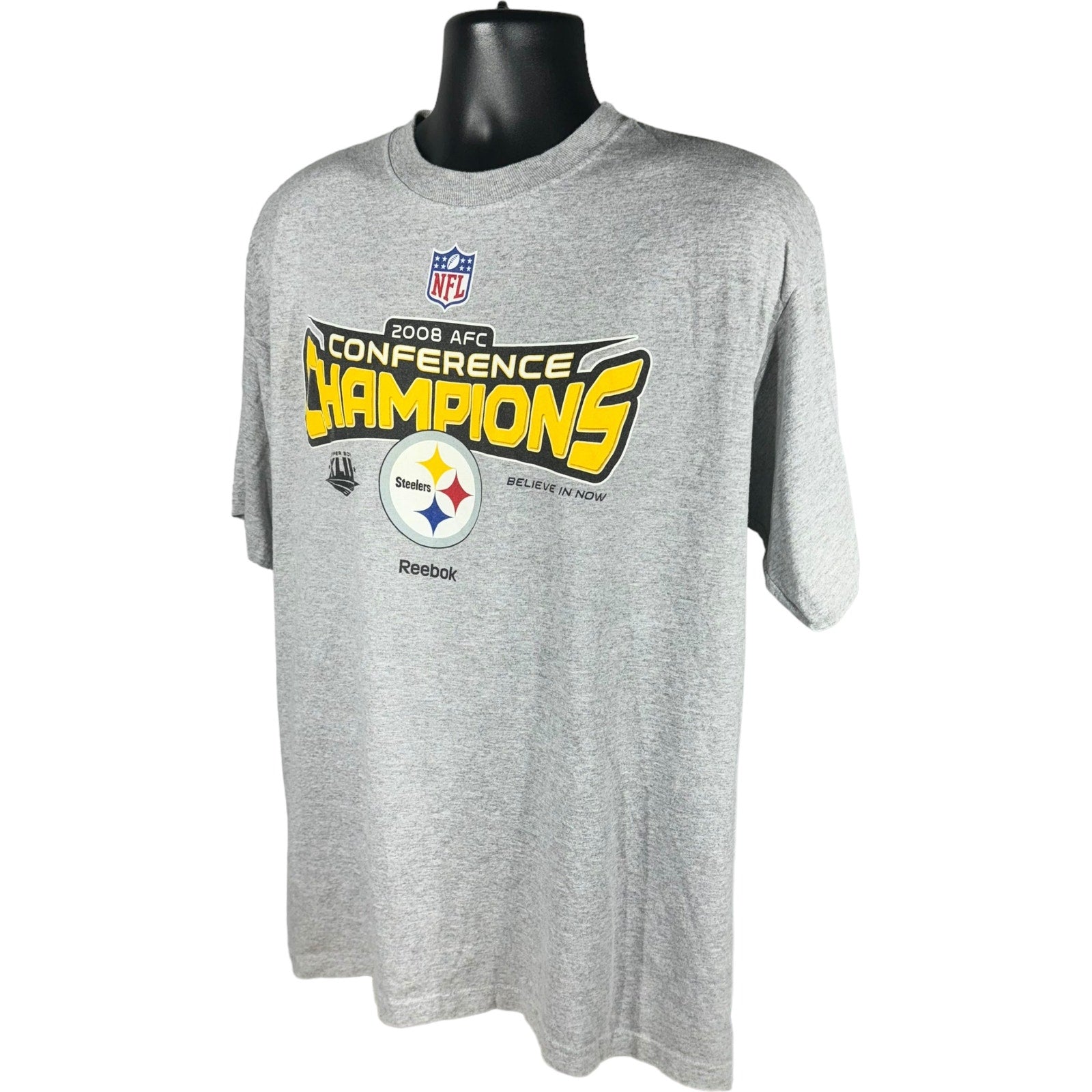 Collection of Pittsburg Steelers AFC Conference Champions Tee 2008 in a gallery layout