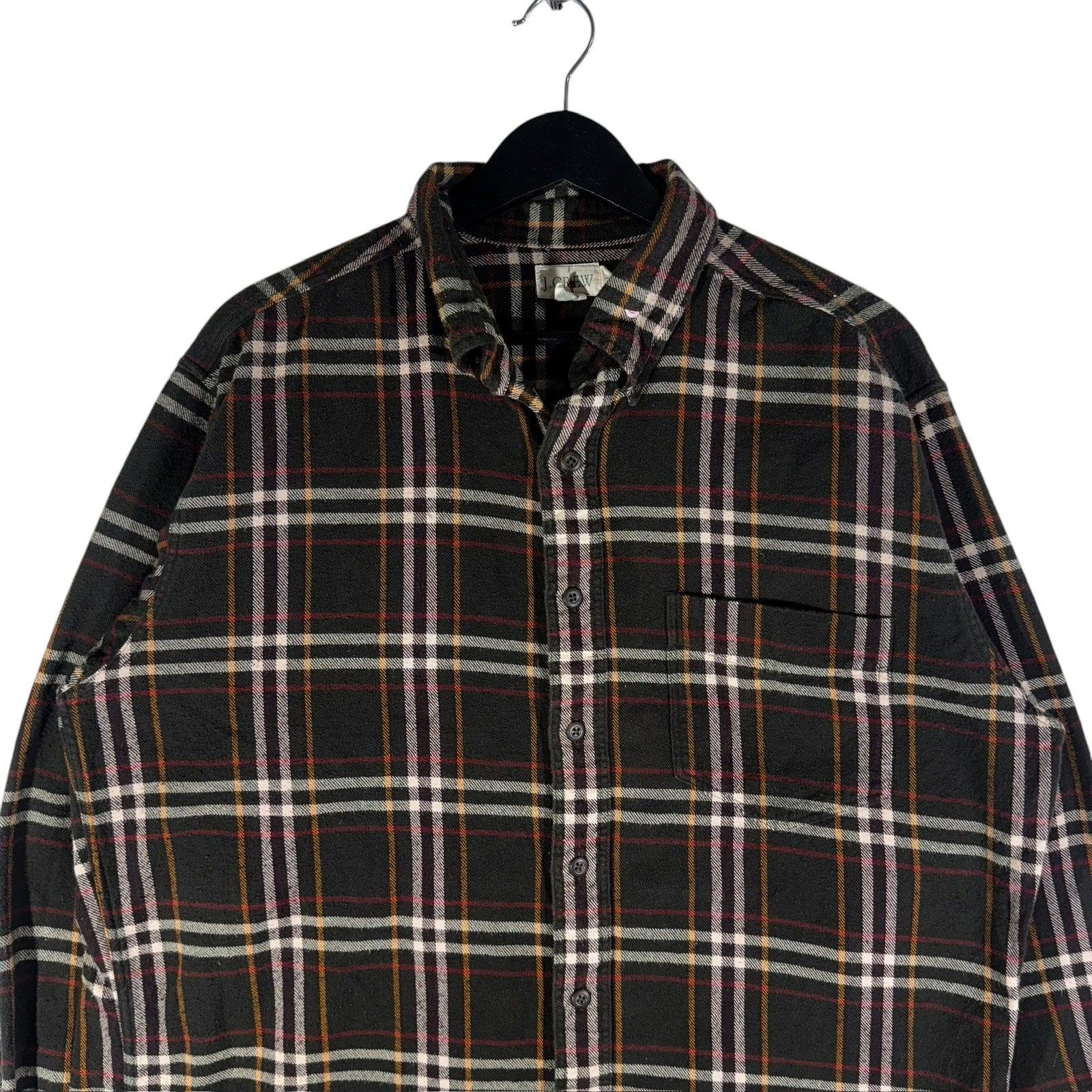 Collection of J. Crew Plaid Long Sleeve Button Up in a gallery layout