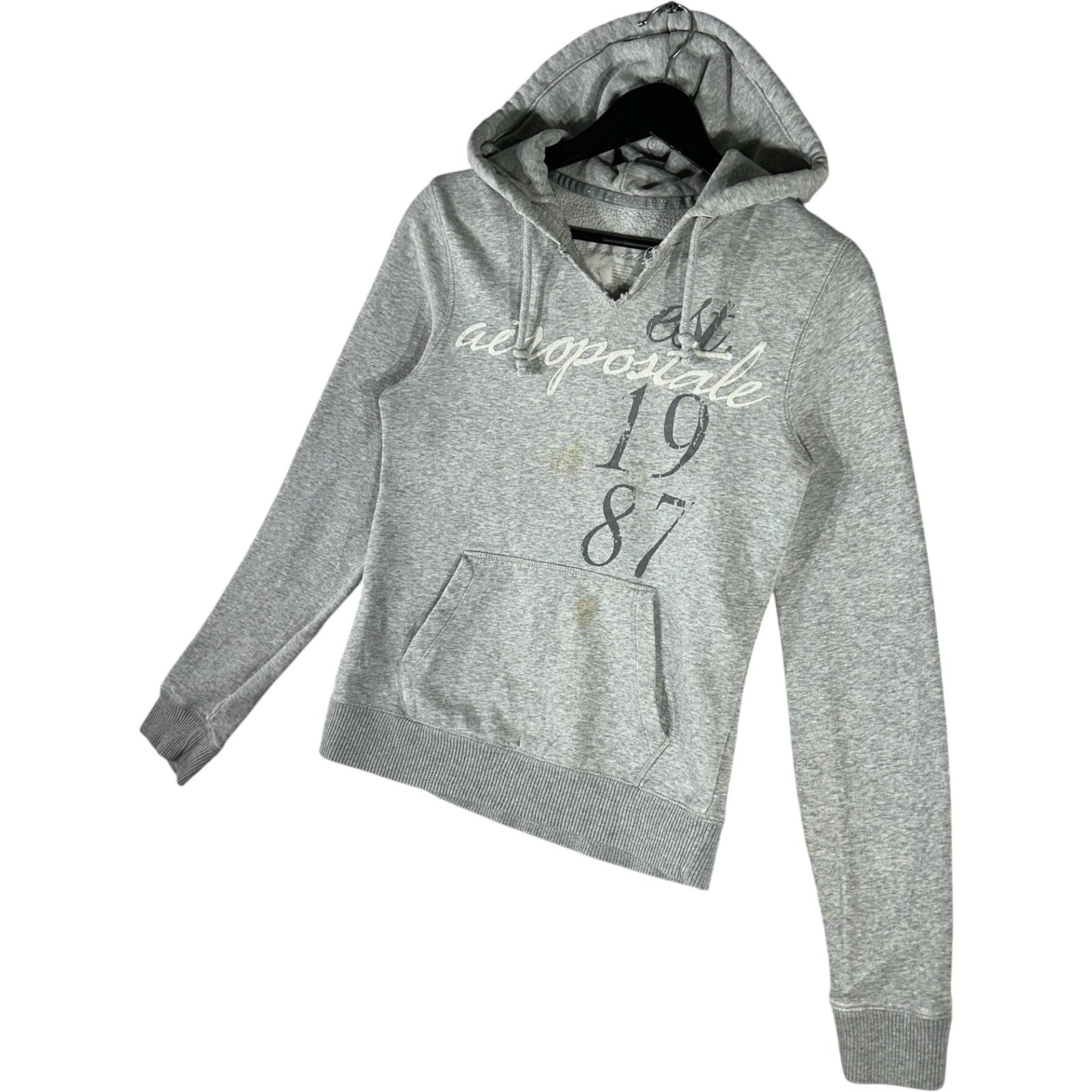 Collection of Women's Aeropostale Spellout Hoodie in a gallery layout