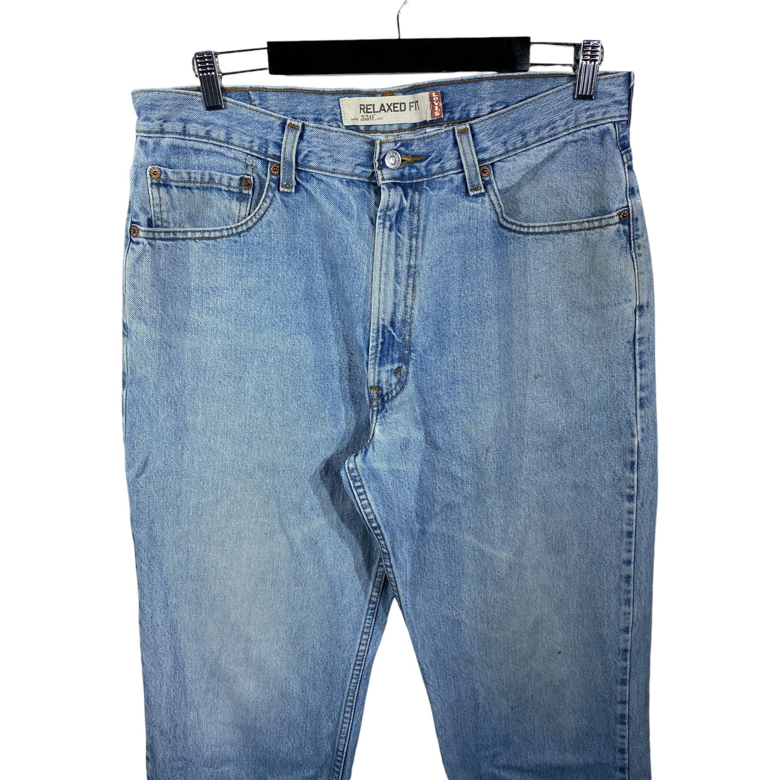 Collection of Levi's 550 Denim Straight Leg Relaxed Fit Jeans in a gallery layout