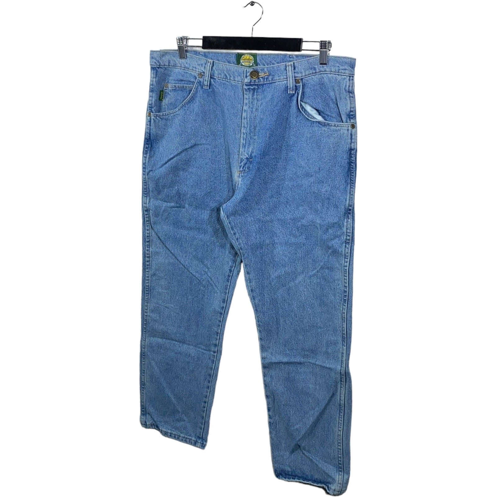 Collection of Cabelas Zip Fly Straight Leg Denim Pants in a gallery layout