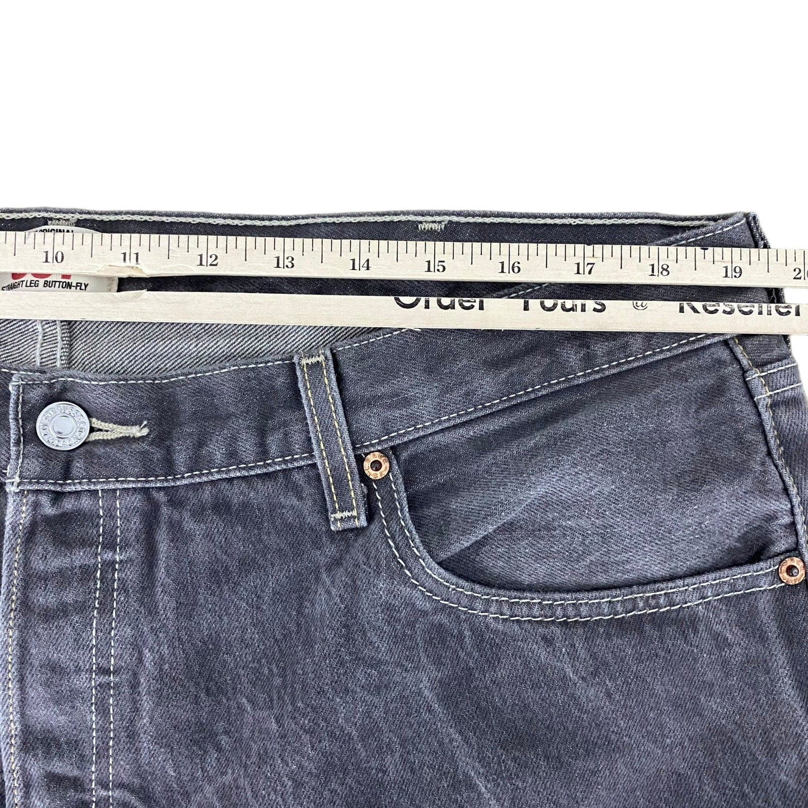 Collection of Levis 501 Zip Fly Straight Leg Pants in a gallery layout