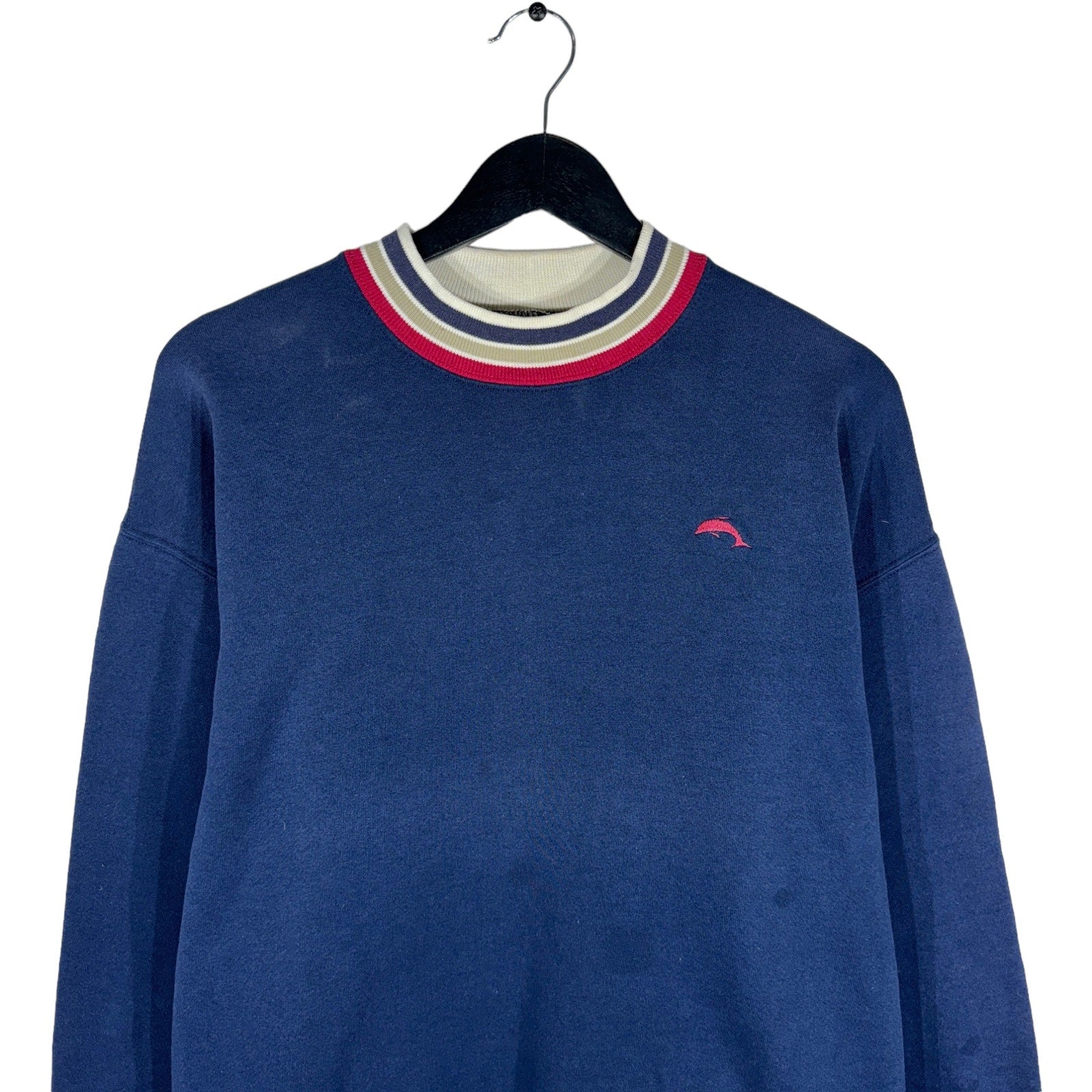 Collection of Vintage Jerzees Mini Dolphin Logo Crewneck in a gallery layout