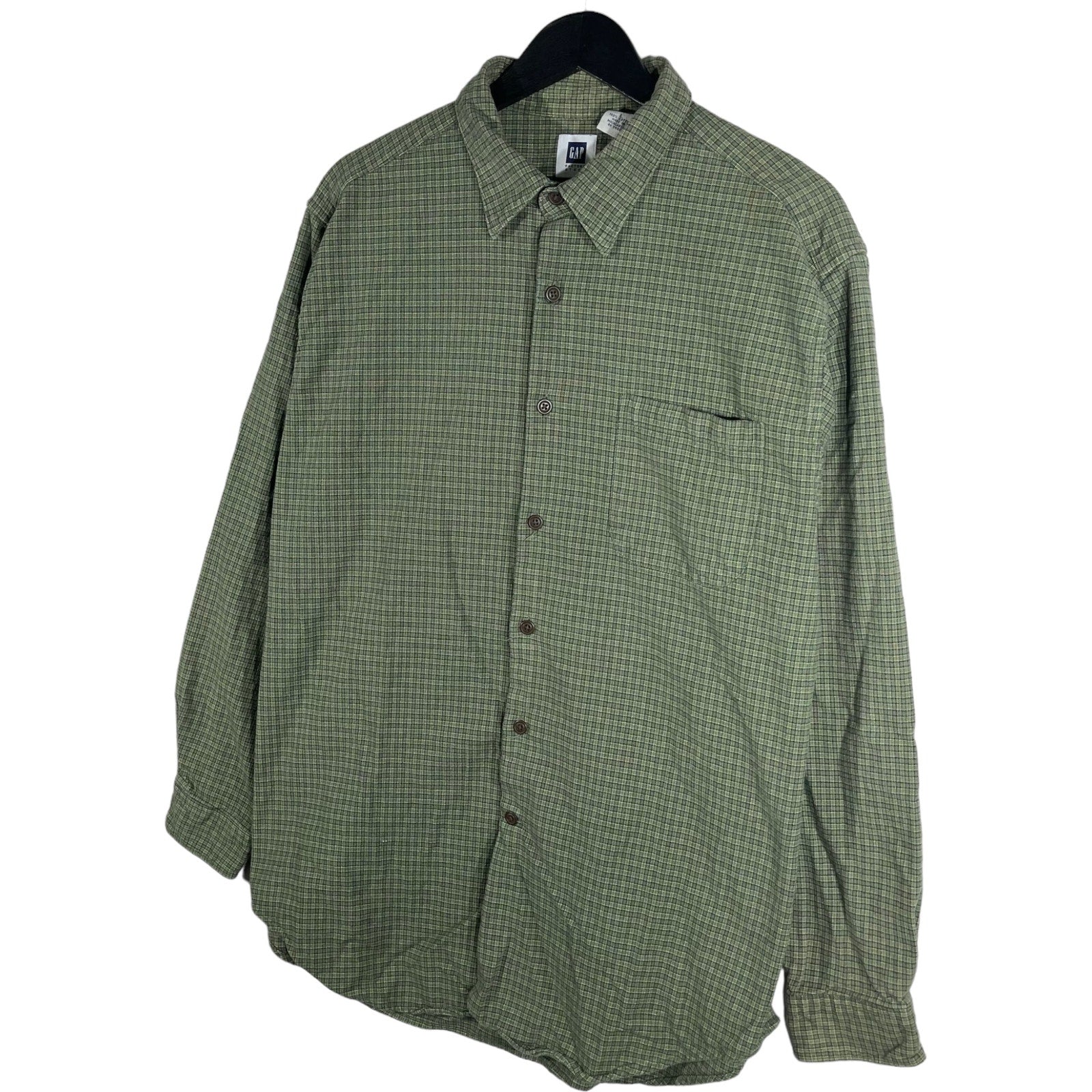 Collection of Gap Checkered Long Sleeve Button Down in a gallery layout