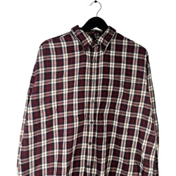 Collection of St. John's Bay Plaid Long Sleeve Button Up in a gallery layout