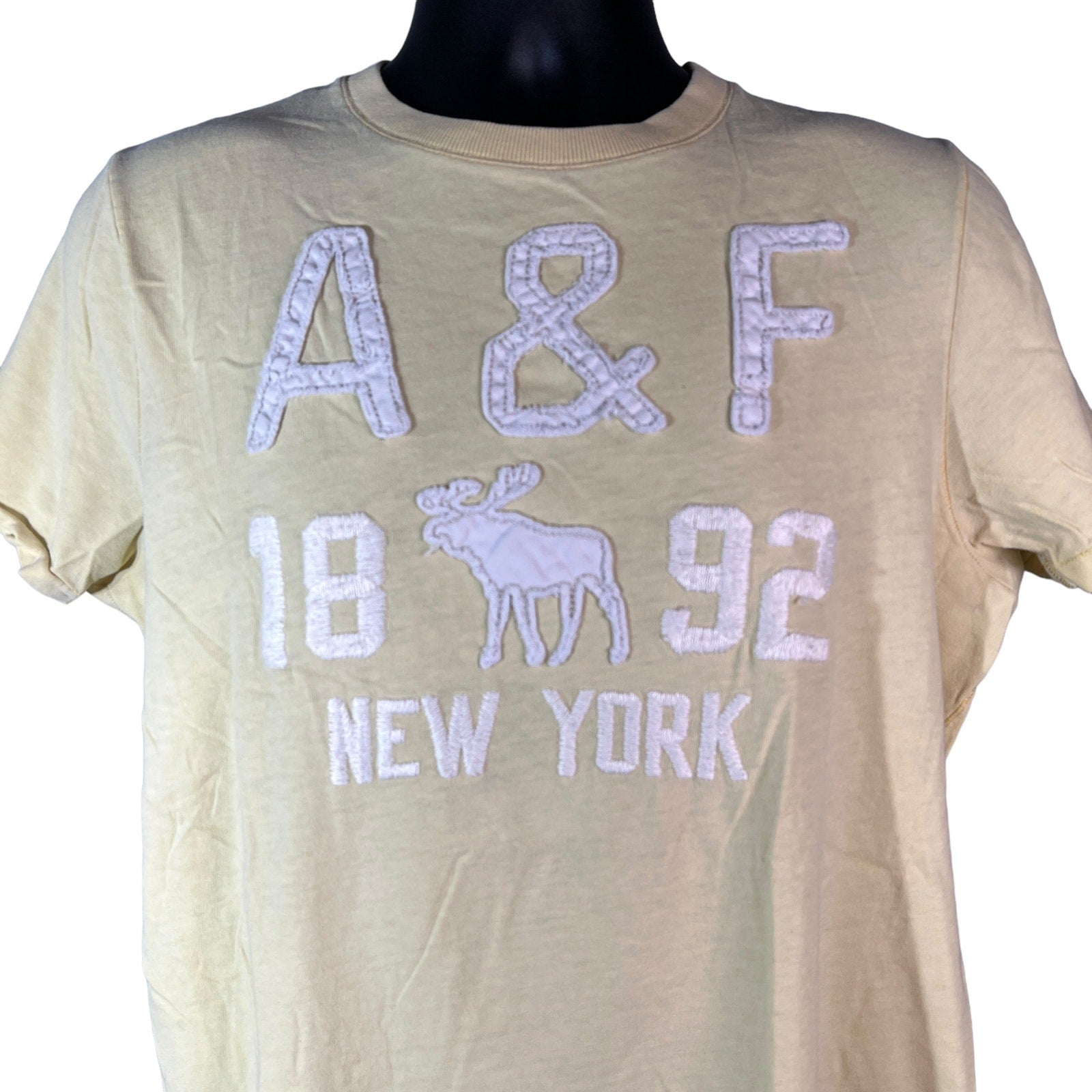 Collection of Abercrombie & Fitch Spellout Muscle Tee in a gallery layout