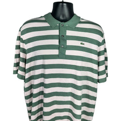 Collection of Lacoste Striped Women's Short Sleeve Polo in a gallery layout