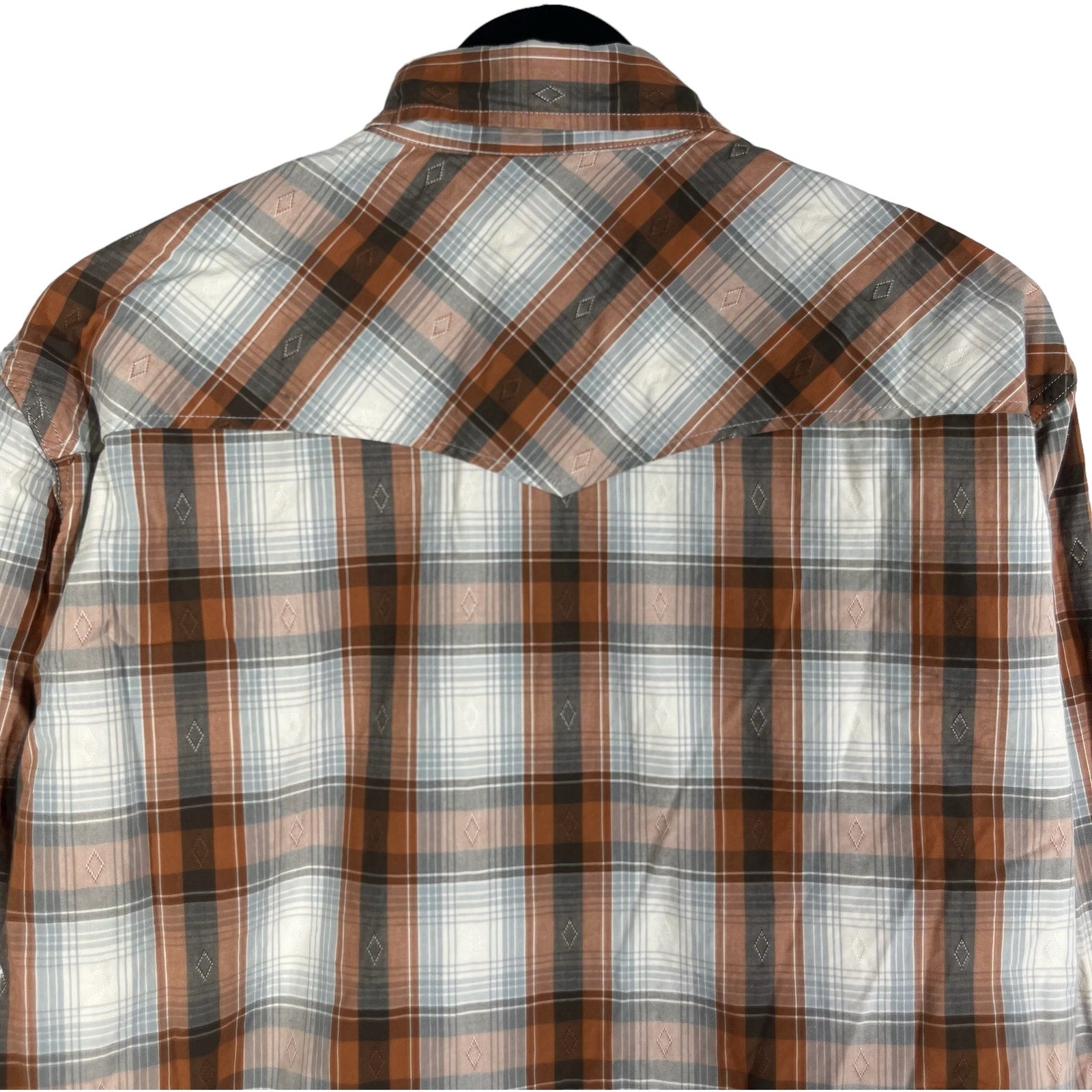 Collection of Lucky Brand Flannel Plaid Long Sleeve Button Down in a gallery layout