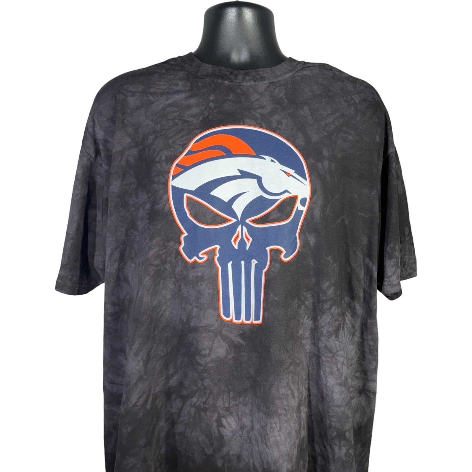 Collection of NFL Denver Broncos Punisher Crossover Short Sleeve Tee in a gallery layout