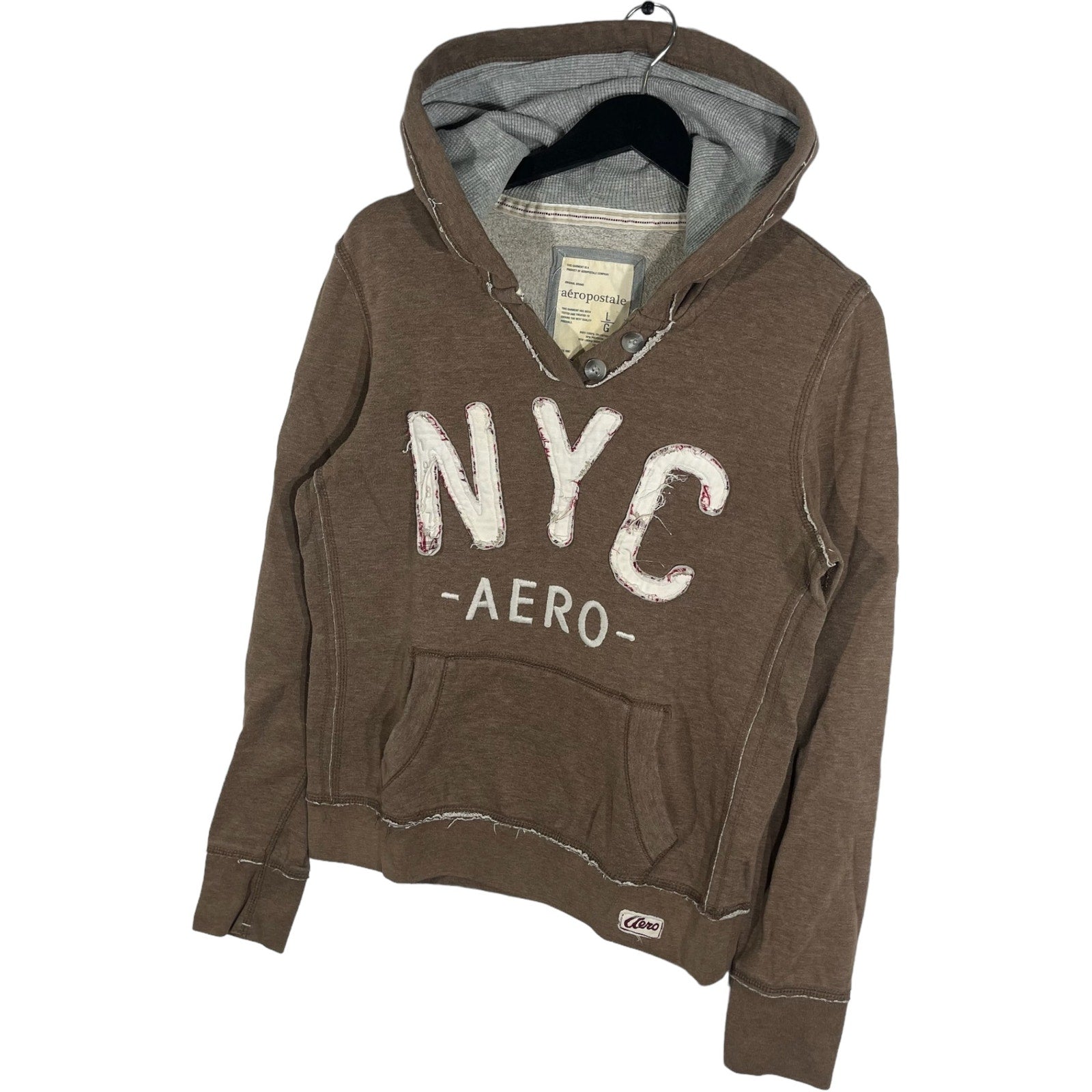 Collection of Women's Aeropostale NYC Pullover Hoodie in a gallery layout