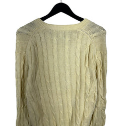 Collection of Vintage Polo Ralph Lauren Cable Knit V-Neck Sweater in a gallery layout