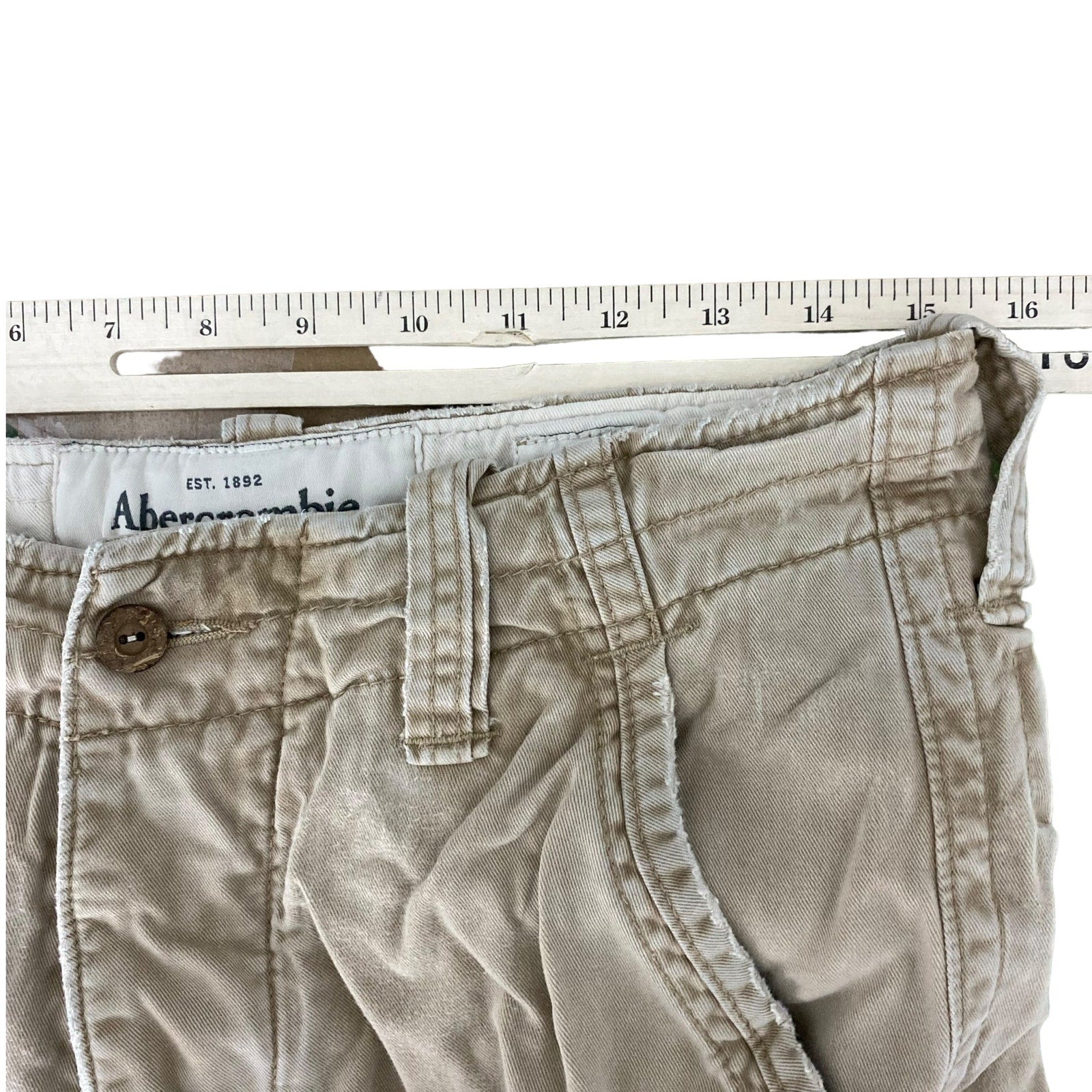 Collection of Abercrombie & Fitch Zip Fly Cargo Shorts in a gallery layout