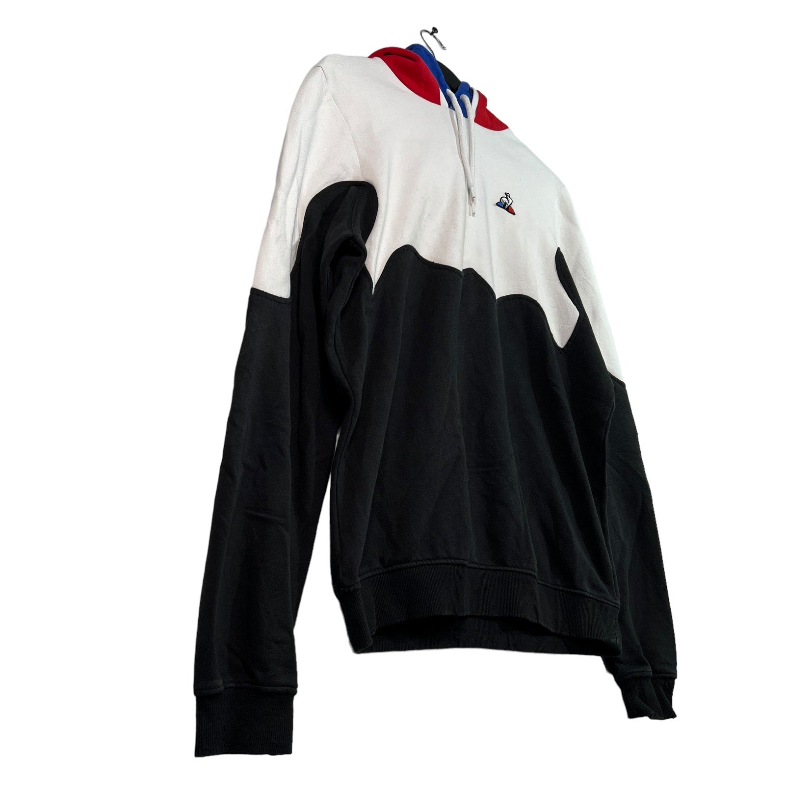 Collection of Le Coq Sportif Cut & Sew Color Block Hoodie in a gallery layout