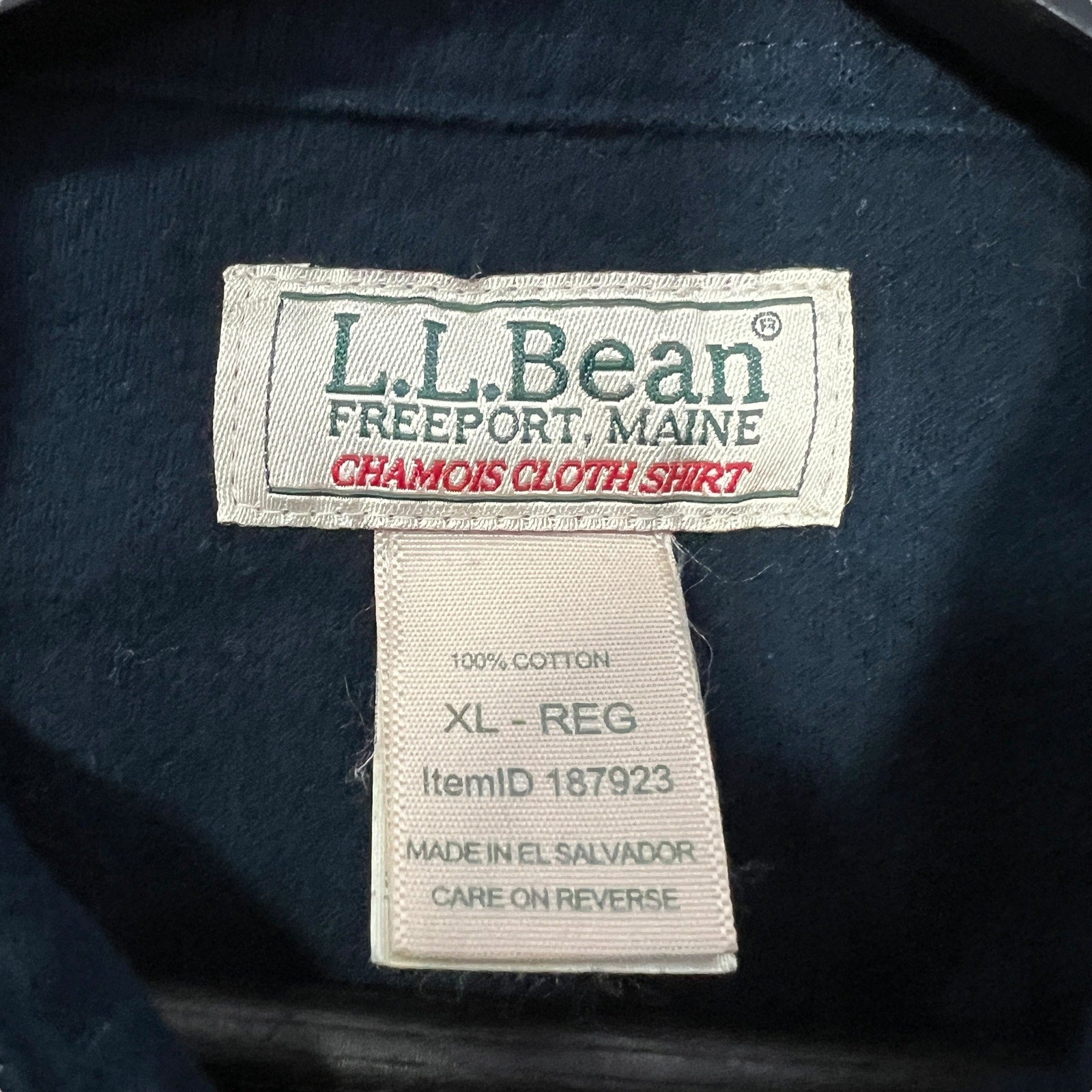 Collection of L.L. Bean Traditional Fit Chamois Cloth Flannel in a gallery layout