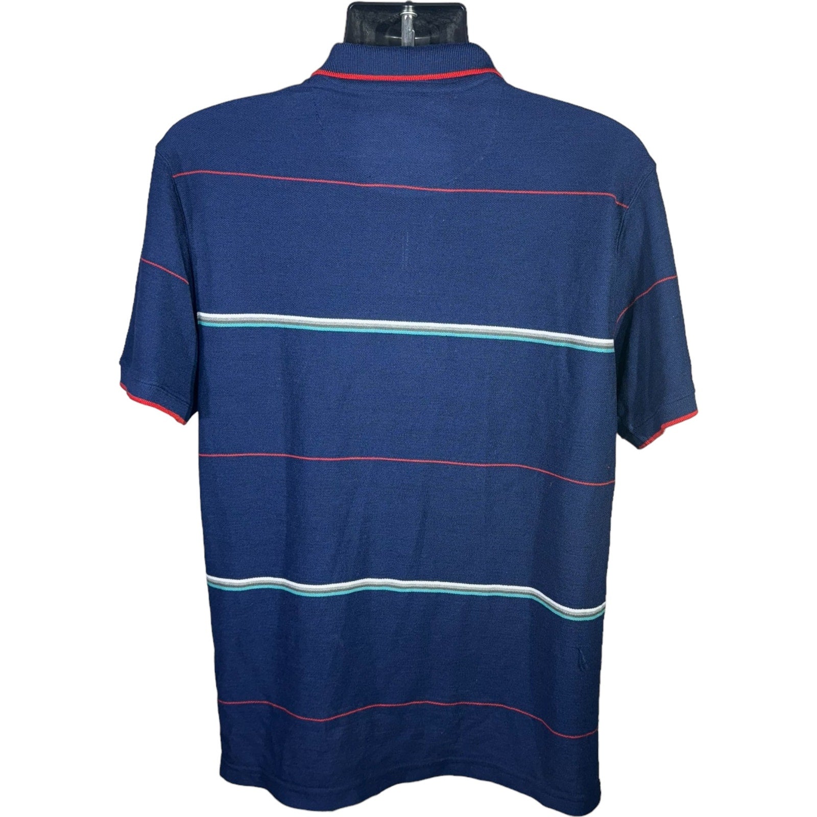 Collection of Fourcast Striped 3 Button Short Sleeve Polo in a gallery layout