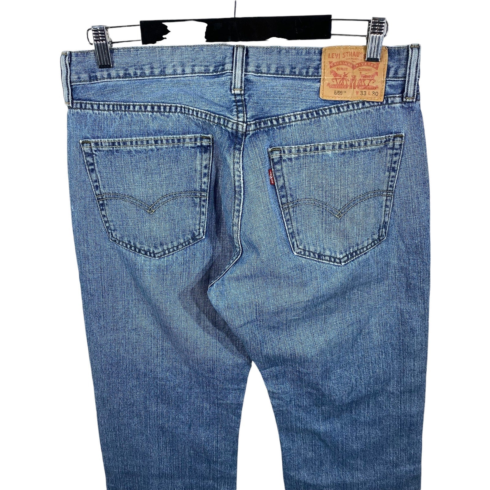 Collection of Levi's 559 Denim Straight Leg Jeans 33 x 30 in a gallery layout