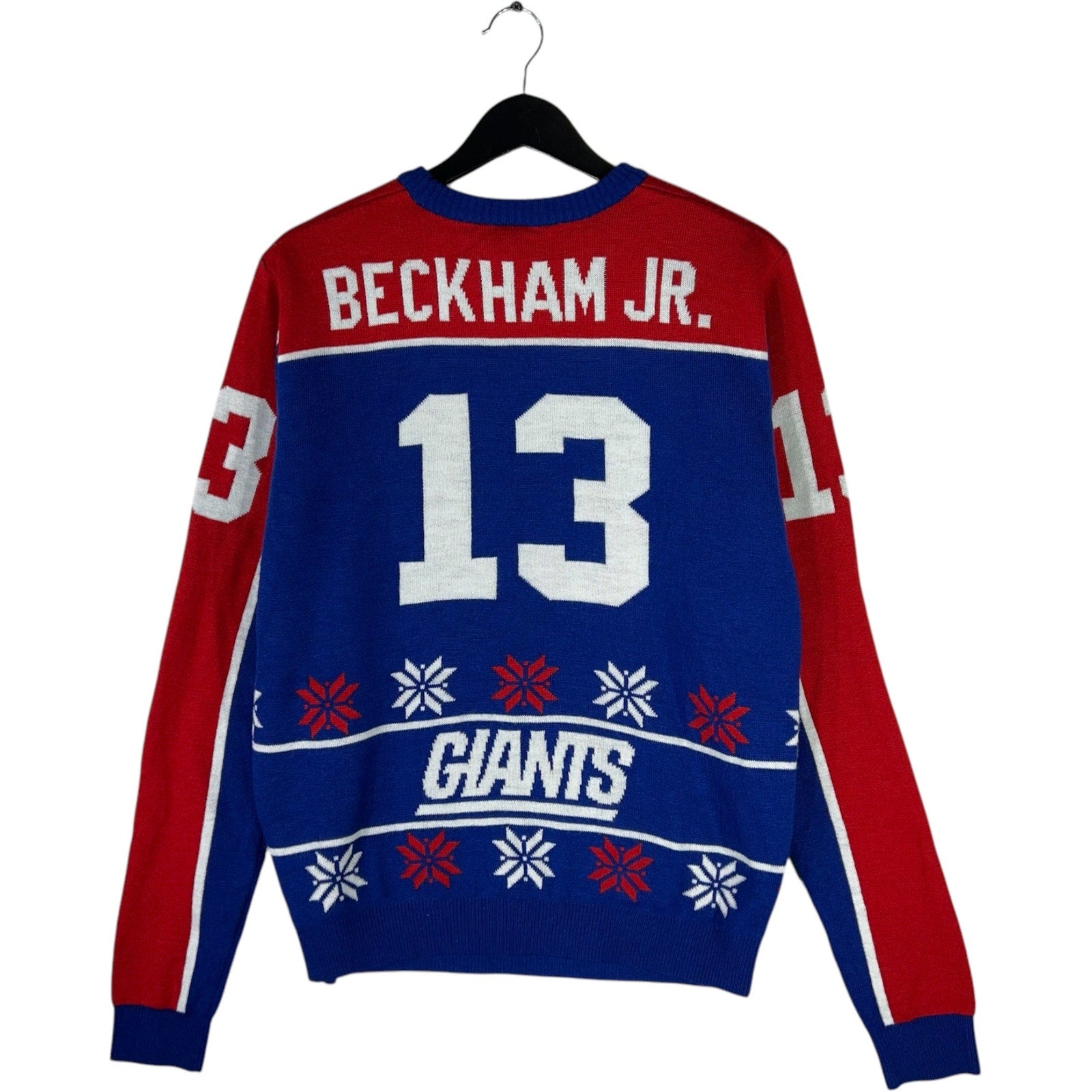 Collection of NFL New York Giants Odell Bechkam Jr. 13 Christmas Sweater in a gallery layout