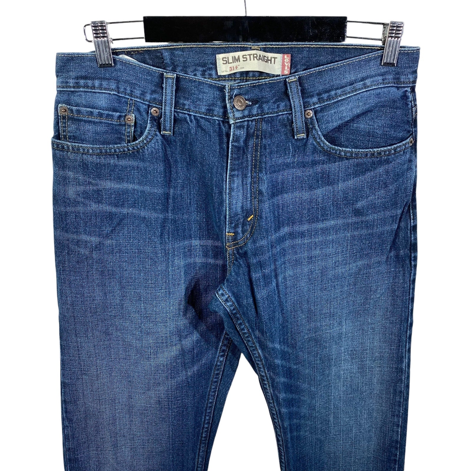 Collection of Levi's 514 Straight Leg Denim Jeans 33 x 32 in a gallery layout