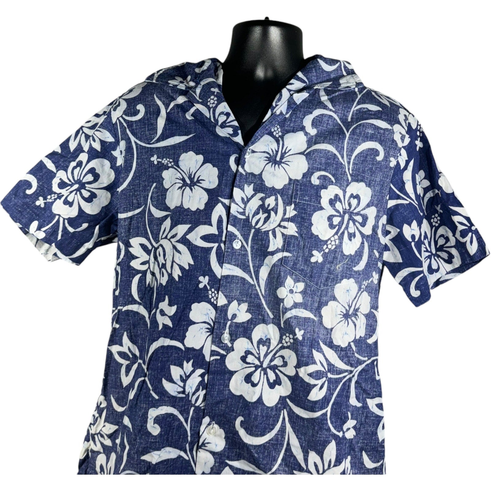 Collection of Kai Nani Button Up Short Sleeve Floral Hawaiian Shirt in a gallery layout