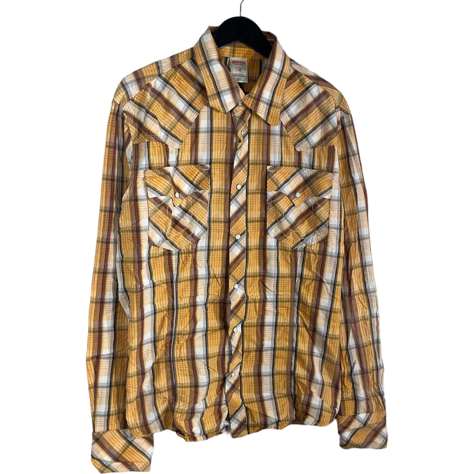 Collection of True Religion Plaid Long Sleeve Flannel in a gallery layout