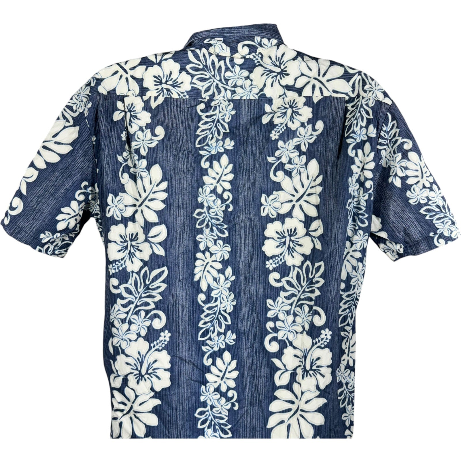 Collection of Floral Striped Hawaiian Short Sleeve Button Up in a gallery layout