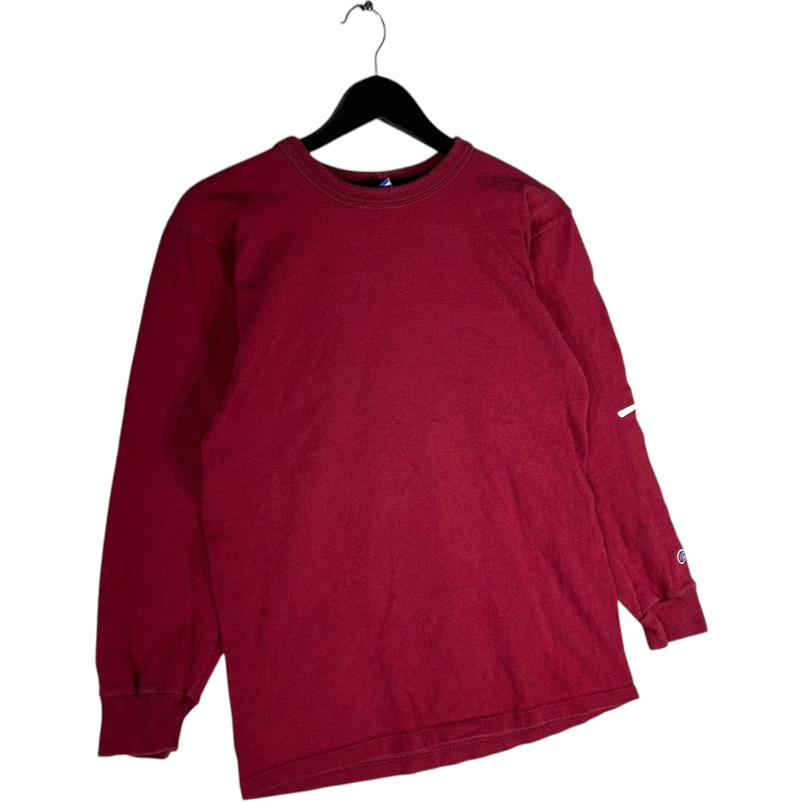 Collection of Vintage Champion Arm Logo Spell Out Long Sleeve Shirt in a gallery layout