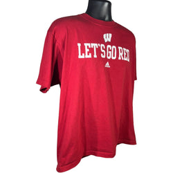 Collection of Adidas University of Wisconsin "Let's Go Red" Tee in a gallery layout