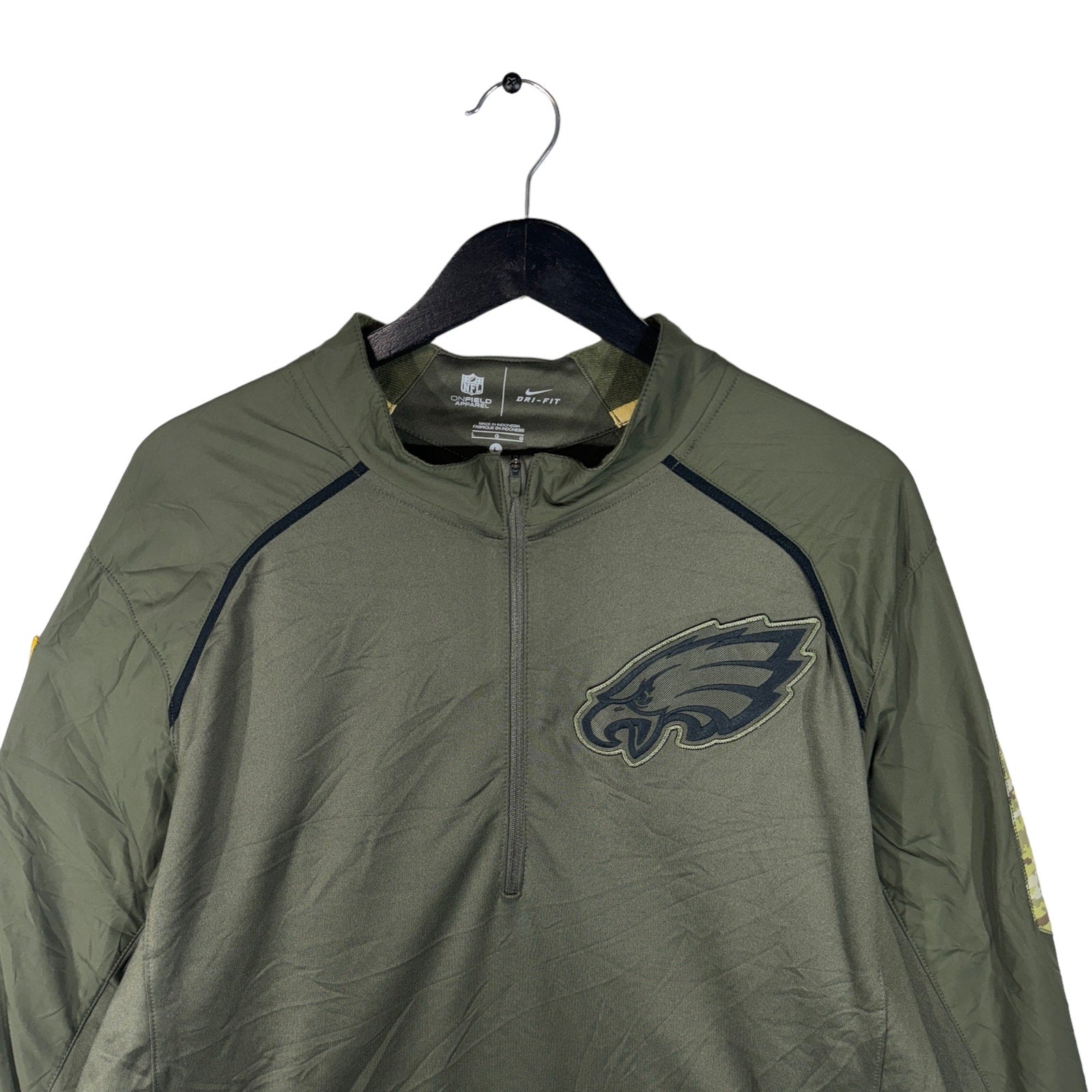 Collection of Nike Dri Fit NFL Philadelphia Eagles 1/4 Zip Sweatshirt in a gallery layout